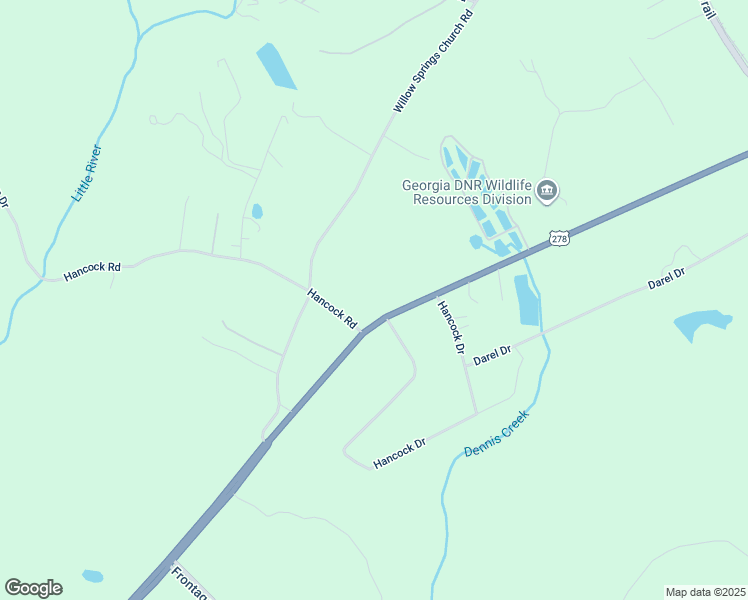 map of restaurants, bars, coffee shops, grocery stores, and more near 2325 U.S. 278 in Social Circle