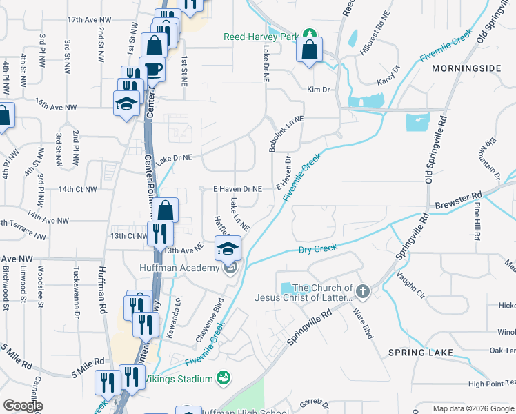 map of restaurants, bars, coffee shops, grocery stores, and more near 244 Tanglewood Circle Northeast in Birmingham