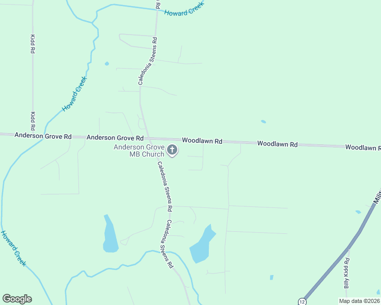 map of restaurants, bars, coffee shops, grocery stores, and more near 1071 Woodlawn Road in Steens