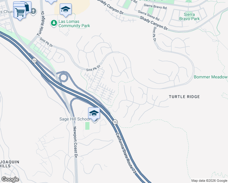 map of restaurants, bars, coffee shops, grocery stores, and more near 147 Canyoncrest in Irvine