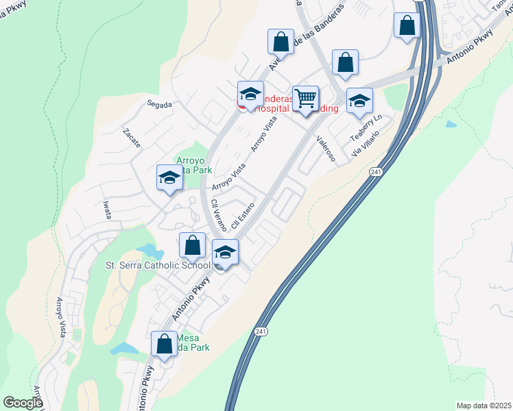 map of restaurants, bars, coffee shops, grocery stores, and more near 2 Calle Estero in Rancho Santa Margarita