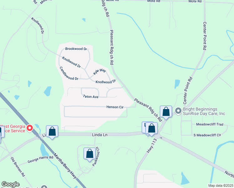 map of restaurants, bars, coffee shops, grocery stores, and more near 206 Glacier Court in Carrollton