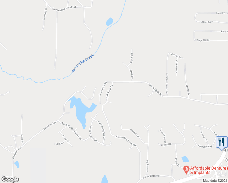 map of restaurants, bars, coffee shops, grocery stores, and more near 32 Oakview Drive in Carrollton