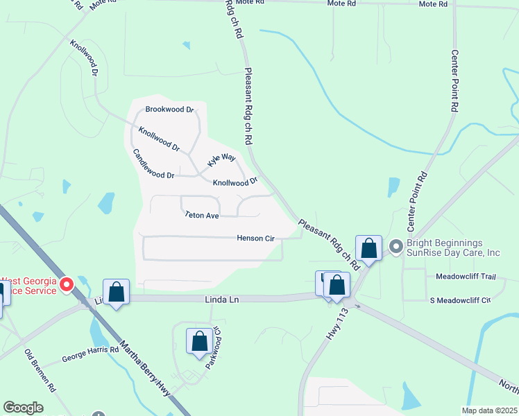 map of restaurants, bars, coffee shops, grocery stores, and more near 206 Glacier Court in Carrollton