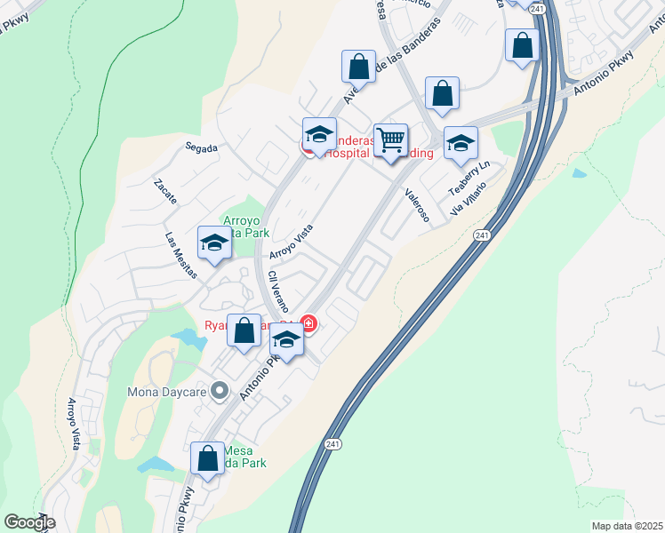 map of restaurants, bars, coffee shops, grocery stores, and more near 2 Calle Estero in Rancho Santa Margarita