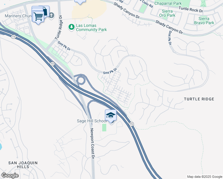 map of restaurants, bars, coffee shops, grocery stores, and more near 19 Bower Tree in Irvine