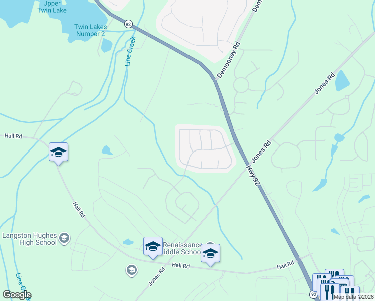 map of restaurants, bars, coffee shops, grocery stores, and more near 4951 Estonian Drive in Fairburn