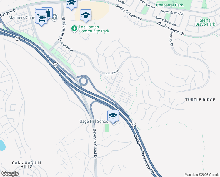 map of restaurants, bars, coffee shops, grocery stores, and more near 57 Arborside in Irvine