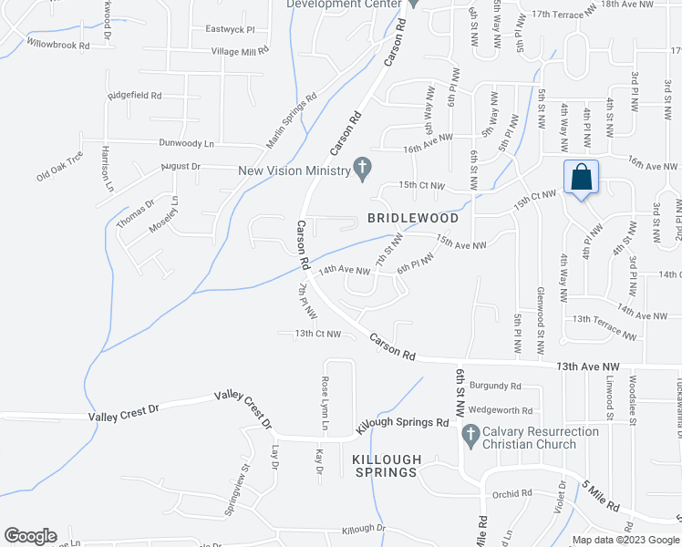 map of restaurants, bars, coffee shops, grocery stores, and more near 721 14th Avenue Northwest in Center Point