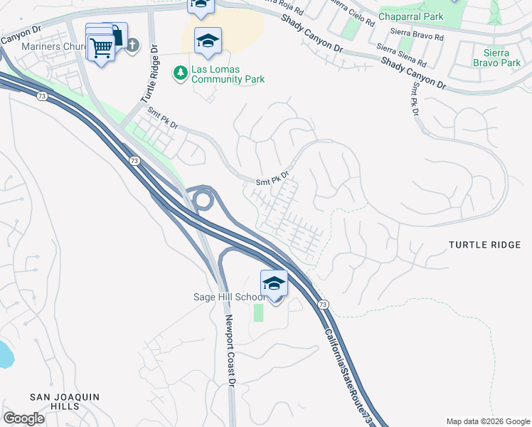 map of restaurants, bars, coffee shops, grocery stores, and more near 57 Arborside in Irvine