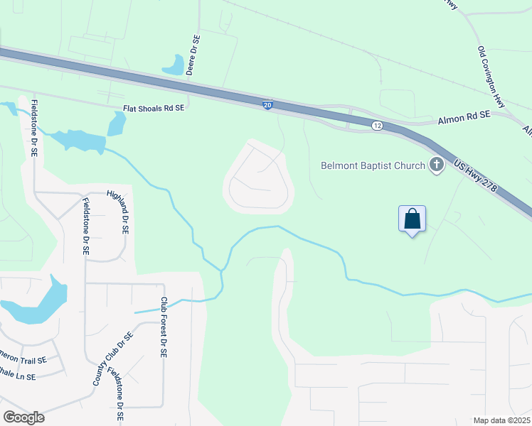 map of restaurants, bars, coffee shops, grocery stores, and more near 245 Piedmont Circle in Covington