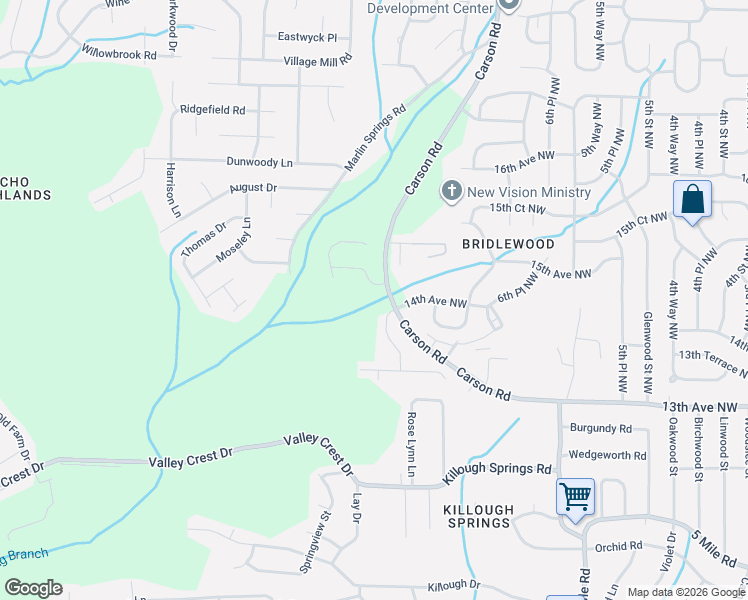 map of restaurants, bars, coffee shops, grocery stores, and more near 757 15th Avenue Northwest in Center Point