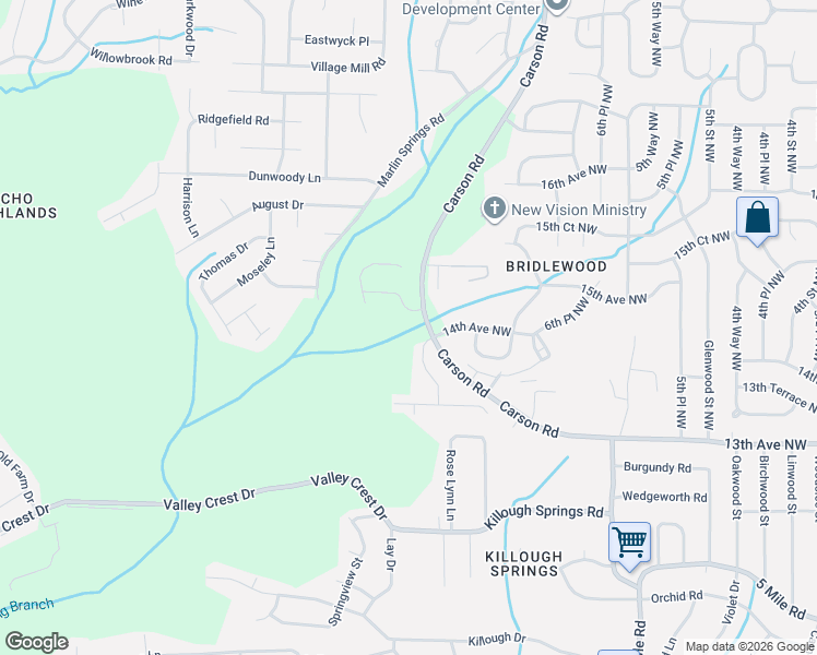 map of restaurants, bars, coffee shops, grocery stores, and more near 757 15th Avenue Northwest in Center Point