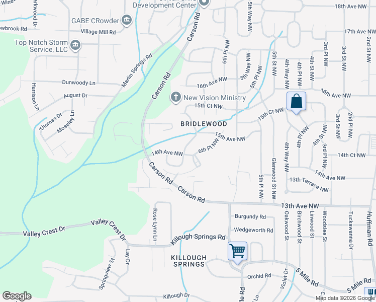 map of restaurants, bars, coffee shops, grocery stores, and more near 634 14th Avenue Northwest in Center Point