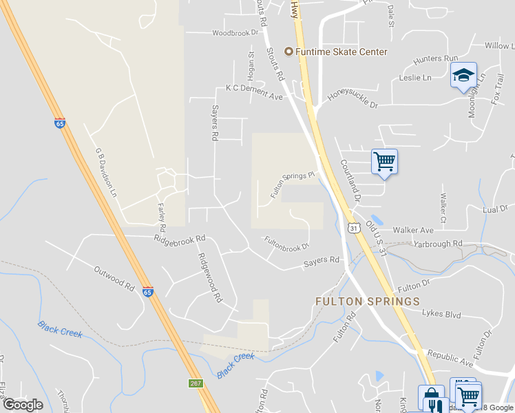 map of restaurants, bars, coffee shops, grocery stores, and more near 4029 Fulton Springs Lane in Fultondale