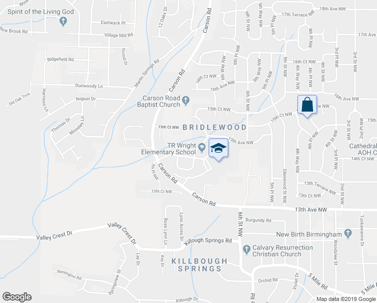 map of restaurants, bars, coffee shops, grocery stores, and more near 704 14th Avenue Northwest in Birmingham