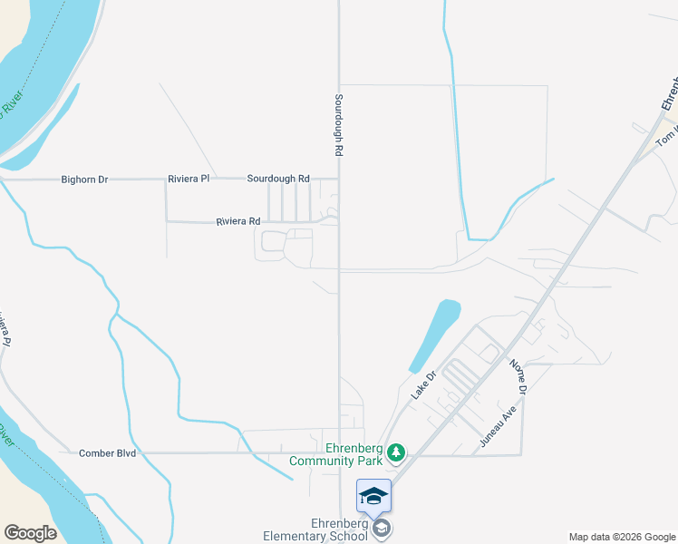 map of restaurants, bars, coffee shops, grocery stores, and more near Comber Boulevard in Ehrenberg