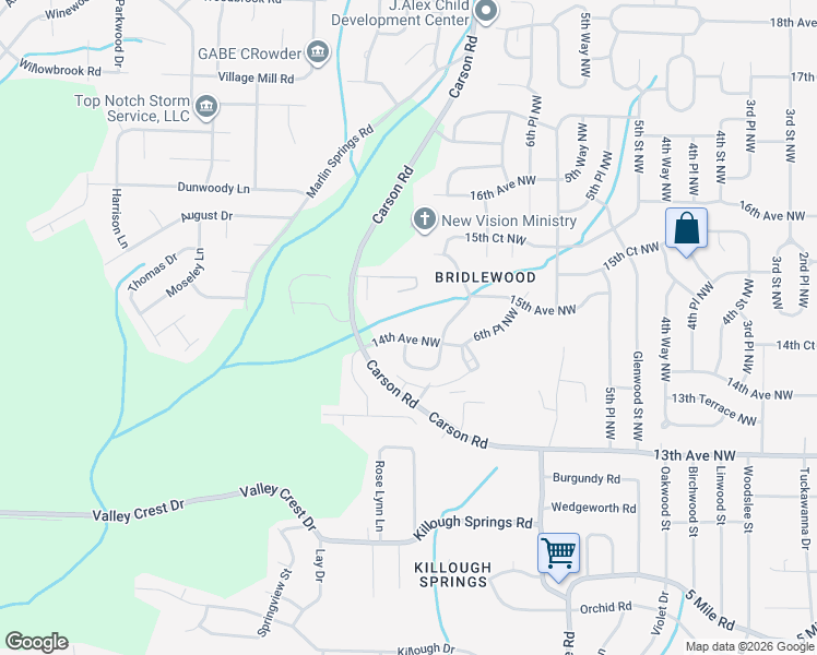 map of restaurants, bars, coffee shops, grocery stores, and more near 716 14th Avenue Northwest in Birmingham