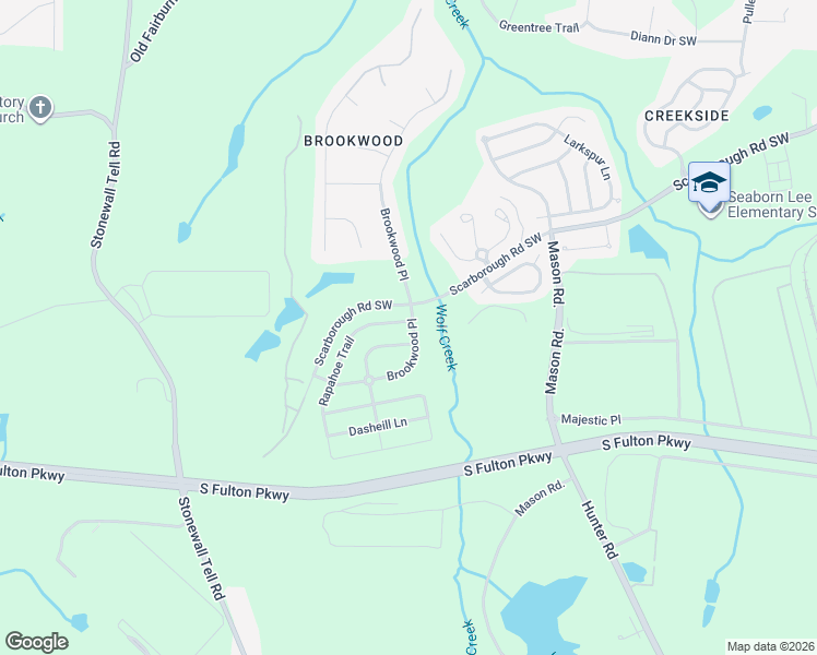 map of restaurants, bars, coffee shops, grocery stores, and more near 4900 Rapahoe Trail in Atlanta