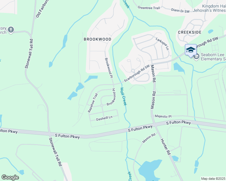 map of restaurants, bars, coffee shops, grocery stores, and more near 4786 Brookwood Place in Atlanta