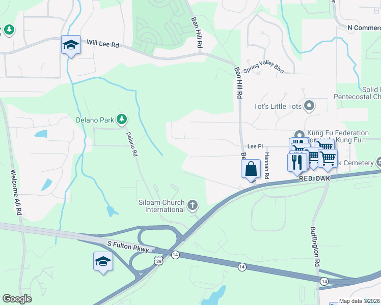 map of restaurants, bars, coffee shops, grocery stores, and more near 3725 Las Olas Drive in College Park
