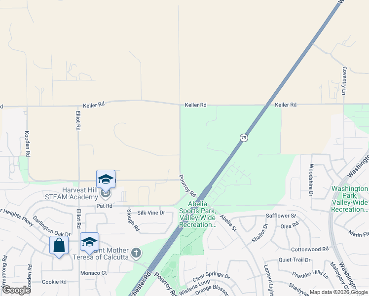 map of restaurants, bars, coffee shops, grocery stores, and more near 34220 Pourroy Road in Winchester