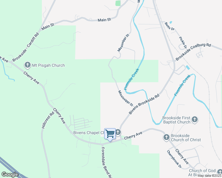 map of restaurants, bars, coffee shops, grocery stores, and more near 1010 Mississippi Street in Birmingham