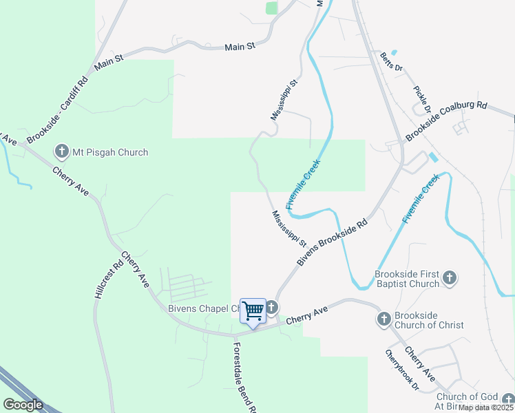 map of restaurants, bars, coffee shops, grocery stores, and more near 1010 Mississippi Street in Birmingham