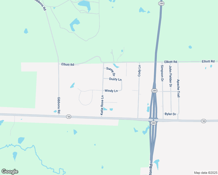map of restaurants, bars, coffee shops, grocery stores, and more near 505 Windy Lane in Sherman