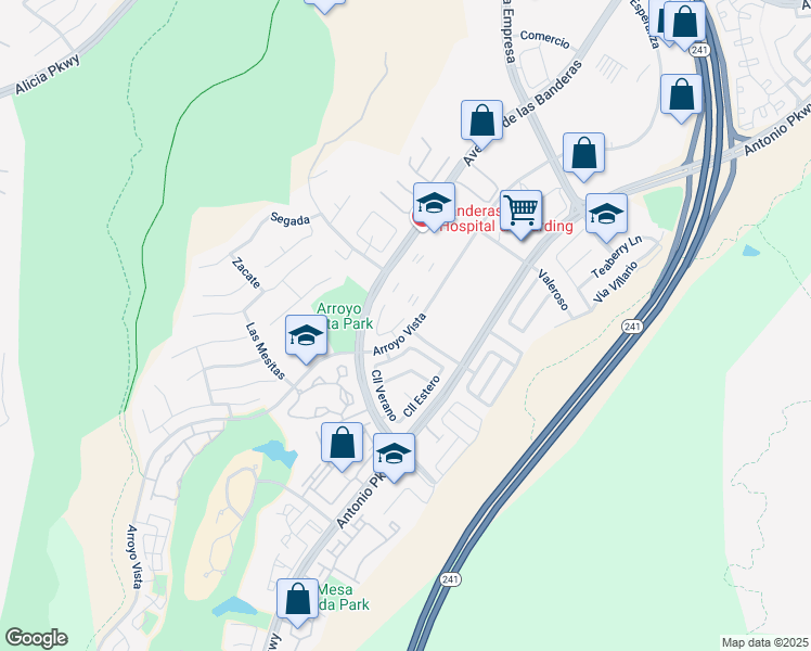 map of restaurants, bars, coffee shops, grocery stores, and more near 24 Vía Marguesa in Rancho Santa Margarita