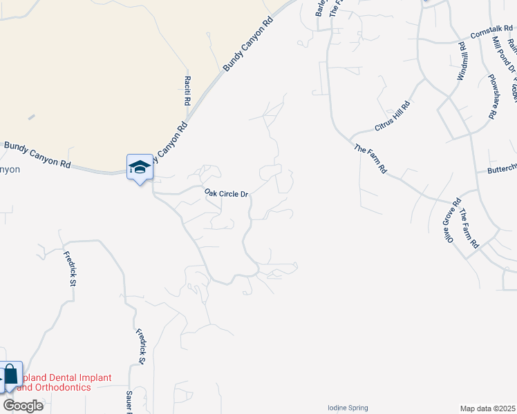 map of restaurants, bars, coffee shops, grocery stores, and more near 24000 Oak Circle Drive in Wildomar