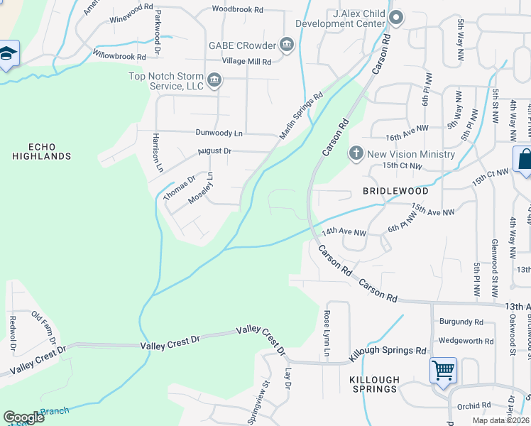 map of restaurants, bars, coffee shops, grocery stores, and more near 1428 8th Street Northwest in Birmingham