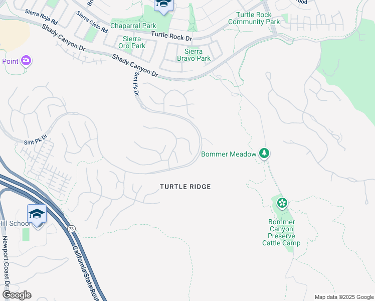 map of restaurants, bars, coffee shops, grocery stores, and more near 26 Woods Trail in Irvine