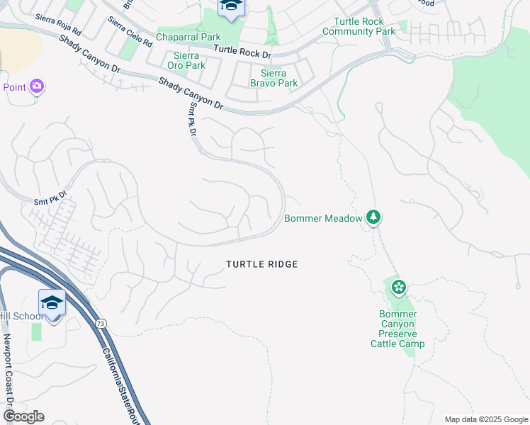 map of restaurants, bars, coffee shops, grocery stores, and more near 26 Woods Trail in Irvine