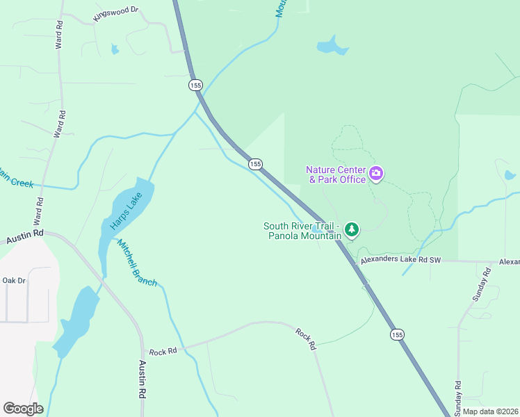 map of restaurants, bars, coffee shops, grocery stores, and more near 6715 Georgia 155 North in Stockbridge