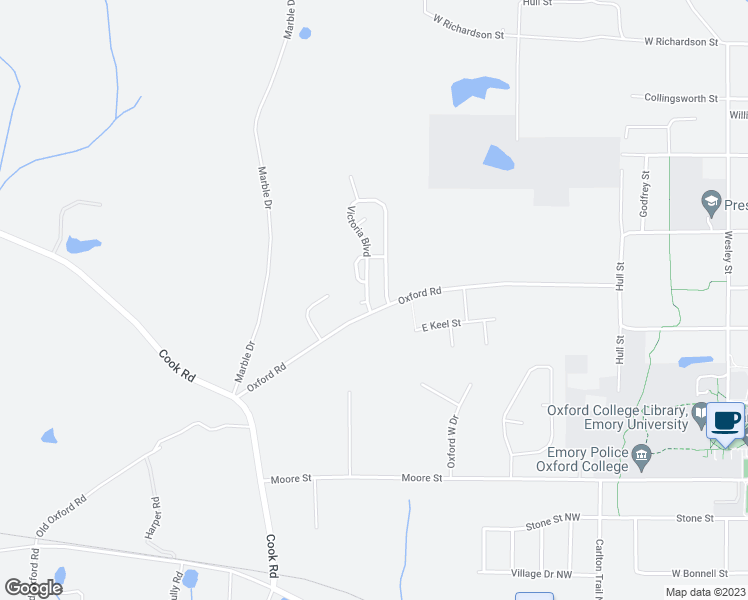 map of restaurants, bars, coffee shops, grocery stores, and more near 475 Victoria Boulevard in Oxford