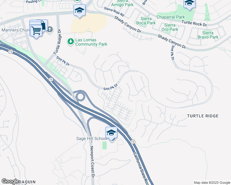map of restaurants, bars, coffee shops, grocery stores, and more near 50 Arborside in Irvine