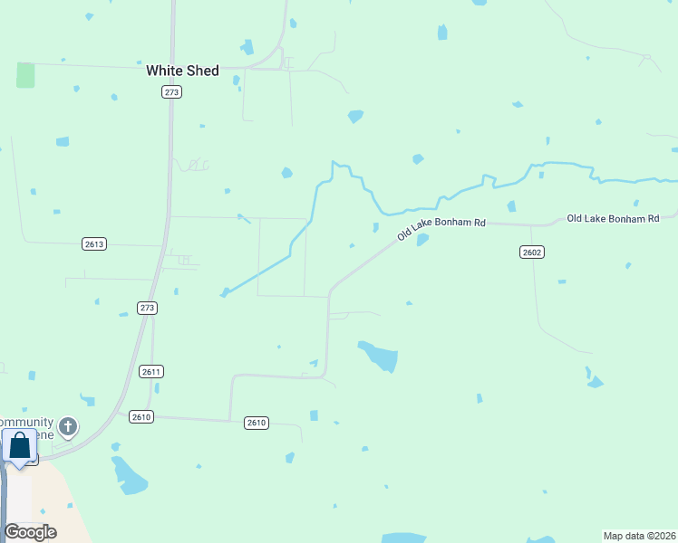 map of restaurants, bars, coffee shops, grocery stores, and more near 1113 County Road 2610 in Bonham
