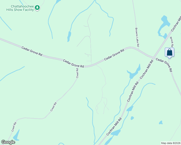 map of restaurants, bars, coffee shops, grocery stores, and more near 9530 Cedar Grove Road in Fairburn