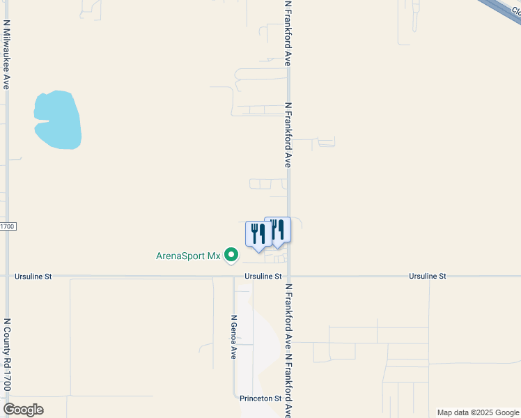 map of restaurants, bars, coffee shops, grocery stores, and more near 2701 North Frankford Avenue in Lubbock