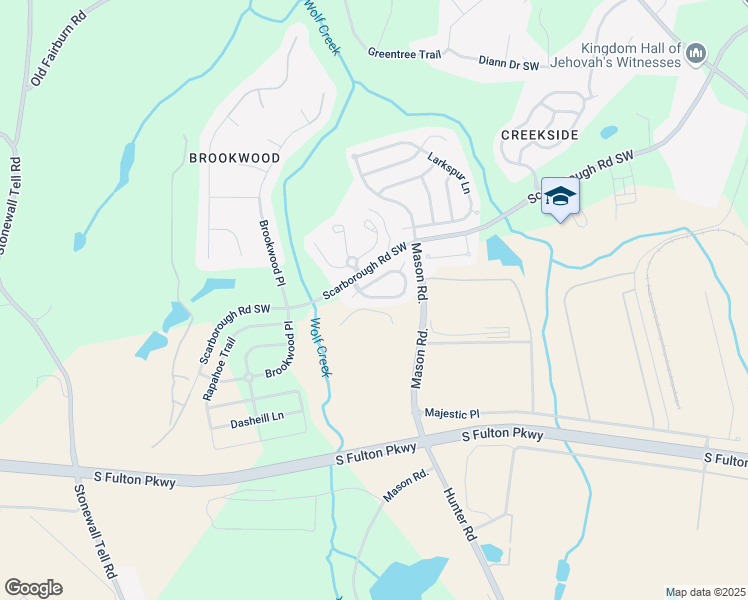 map of restaurants, bars, coffee shops, grocery stores, and more near 4790 Buckeye Place in Atlanta