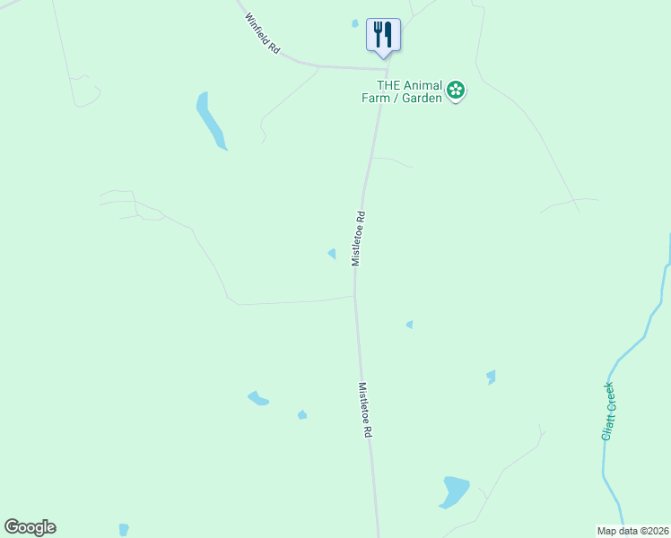 map of restaurants, bars, coffee shops, grocery stores, and more near 3538 Mistletoe Road in Appling