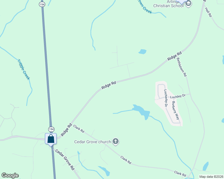 map of restaurants, bars, coffee shops, grocery stores, and more near 8450 Ridge Road in Fairburn