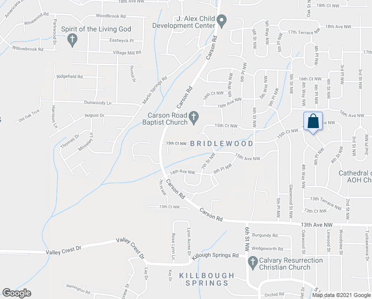map of restaurants, bars, coffee shops, grocery stores, and more near 728 15th Court Northwest in Birmingham