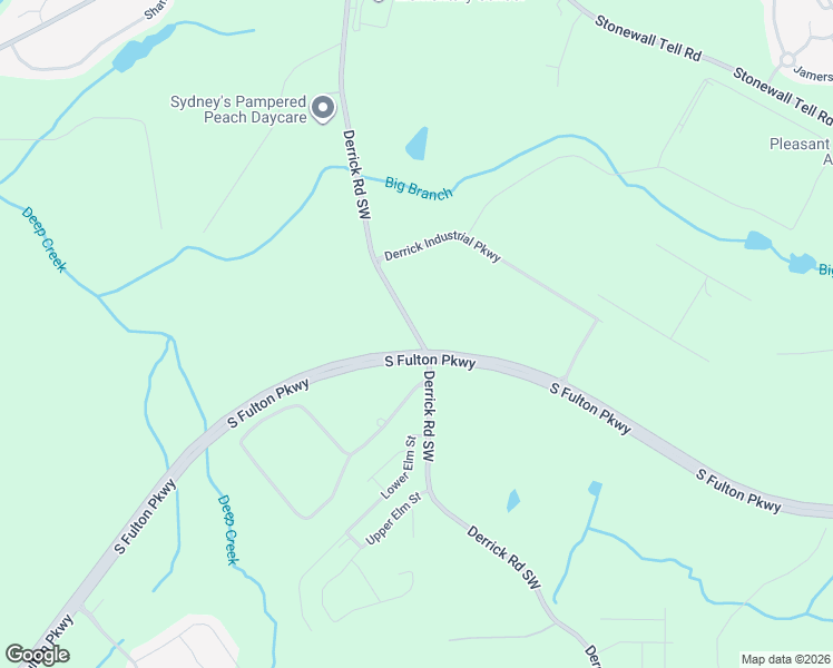 map of restaurants, bars, coffee shops, grocery stores, and more near 4660 Derrick Road Southwest in College Park