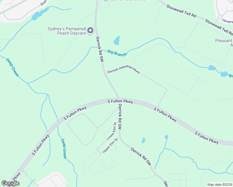 map of restaurants, bars, coffee shops, grocery stores, and more near 4660 Derrick Road Southwest in College Park