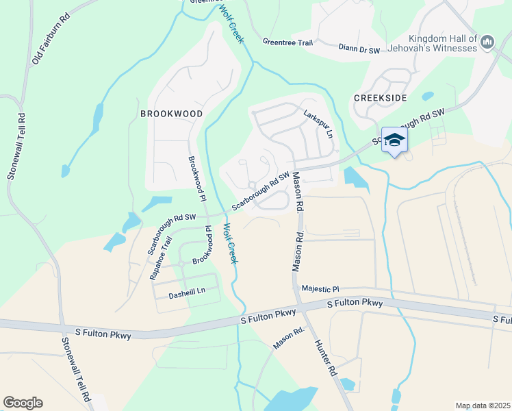 map of restaurants, bars, coffee shops, grocery stores, and more near 4790 Buckeye Place in Atlanta