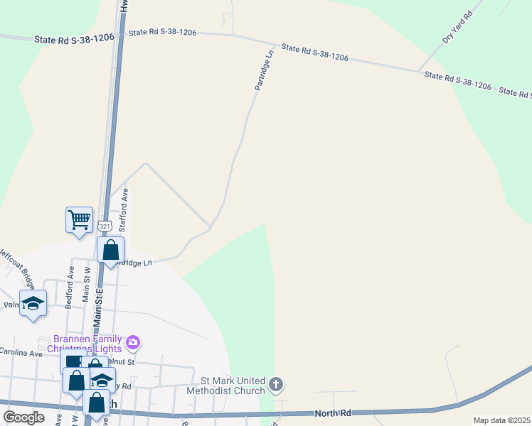 map of restaurants, bars, coffee shops, grocery stores, and more near in North