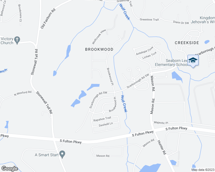 map of restaurants, bars, coffee shops, grocery stores, and more near 4813 Brookwood Place in College Park