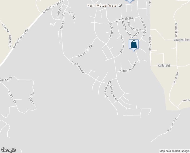 map of restaurants, bars, coffee shops, grocery stores, and more near 34370 The Farm Road in Wildomar
